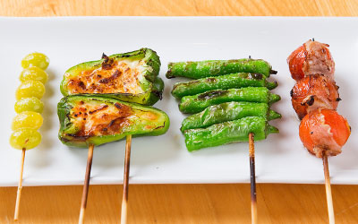 国産野菜の野菜串焼き